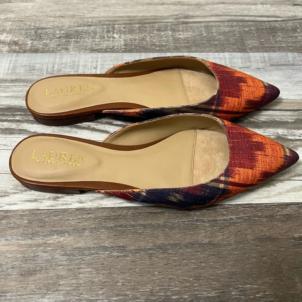 Lauren Ralph Lauren Women's Londyn‎ Slip-On Pointed-Toe Flat Mules 6